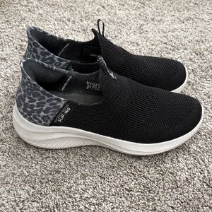 Skechers Black and Gray Slip-Ins